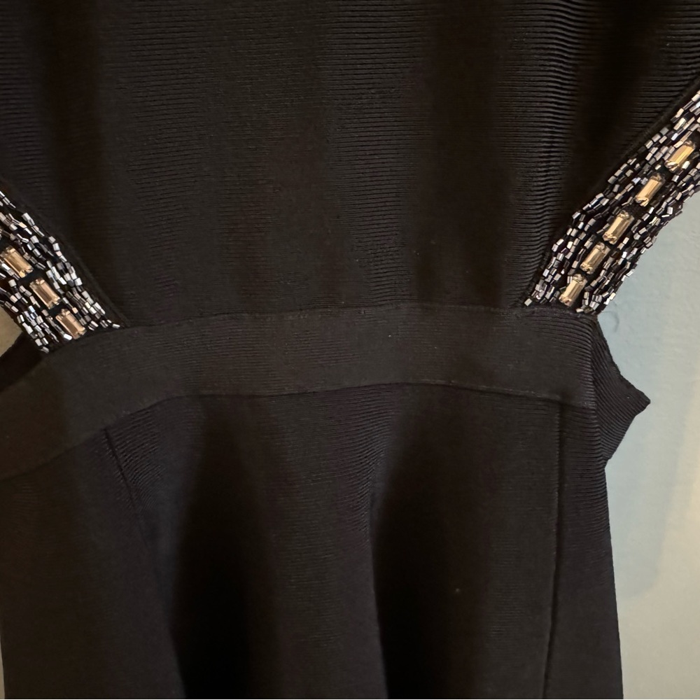 Marciano Embellished Cut-Out Dress – Statement Little Black Dress 🖤✨ - Picture 4 of 5